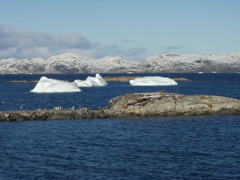 Iskosser ved stranden