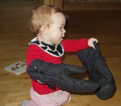 Ida med fars vanter